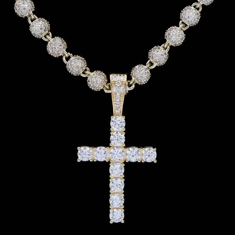 18k Vermeil Diamond Cross
