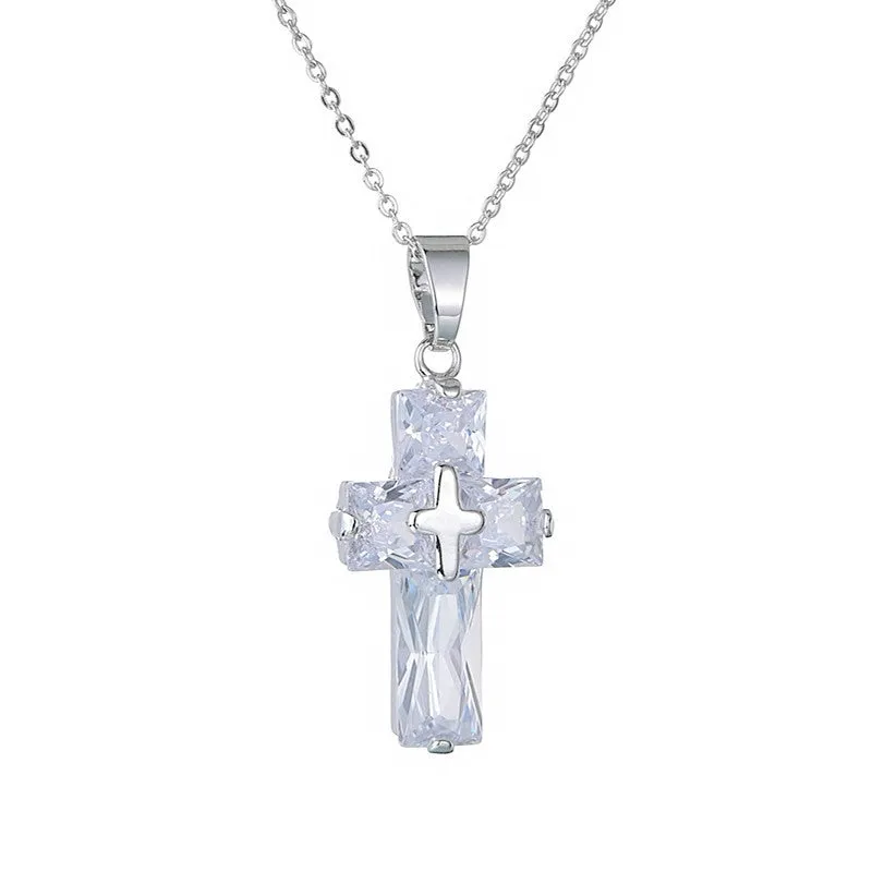 AAA zircon cross pendant