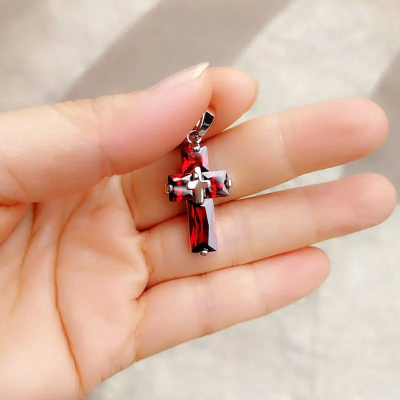 AAA zircon cross pendant