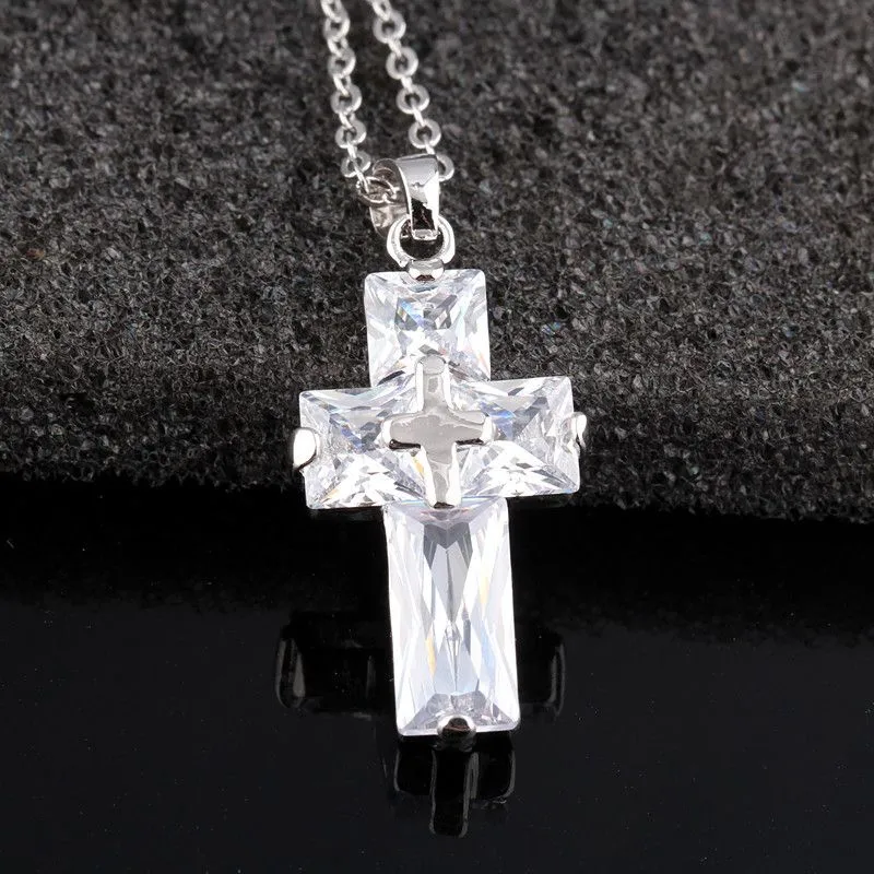 AAA zircon cross pendant