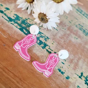 Country Girl Boot earrings, Country farming Fashion, cowgirl