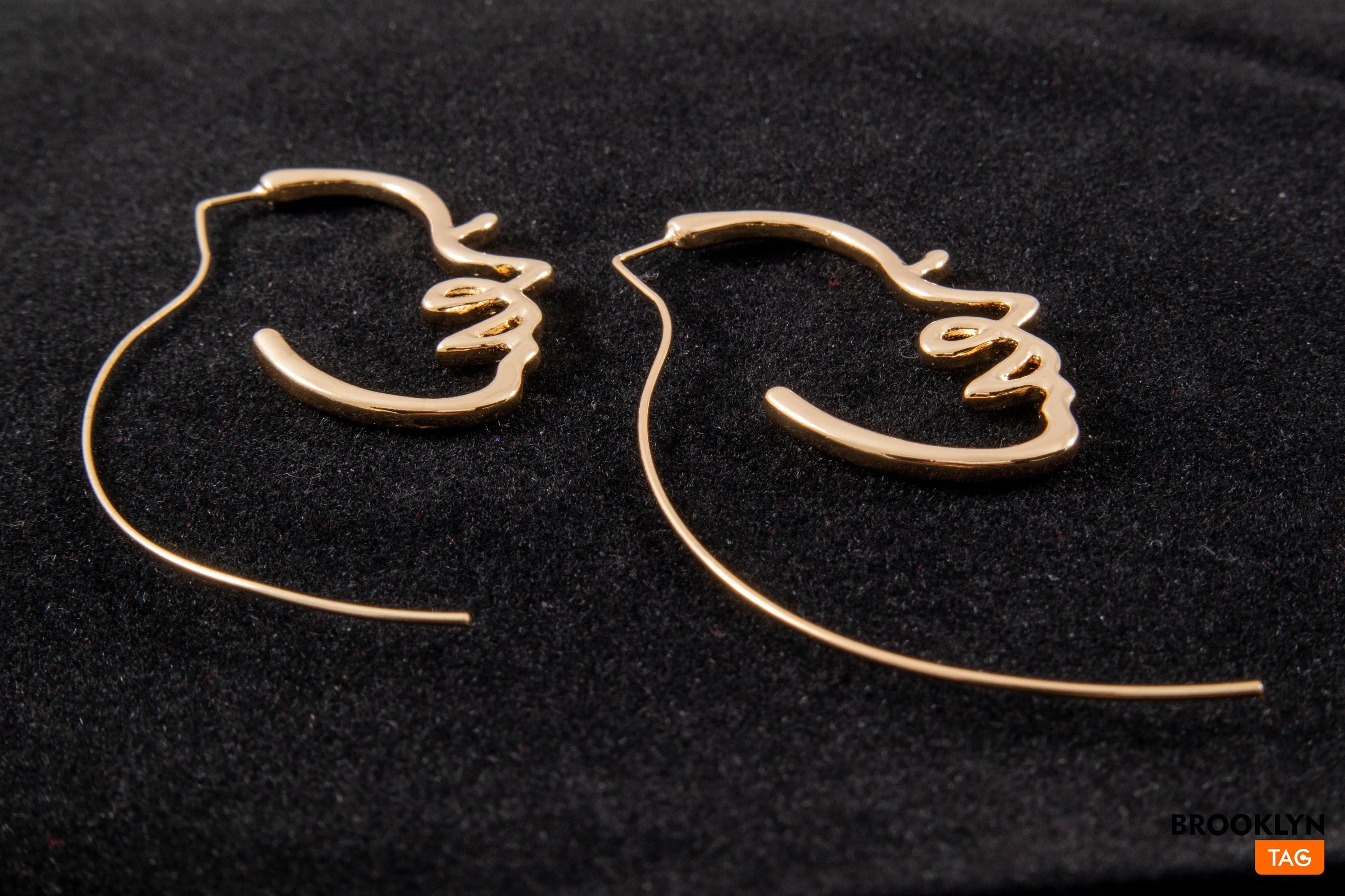 Face Earrings in Gold
