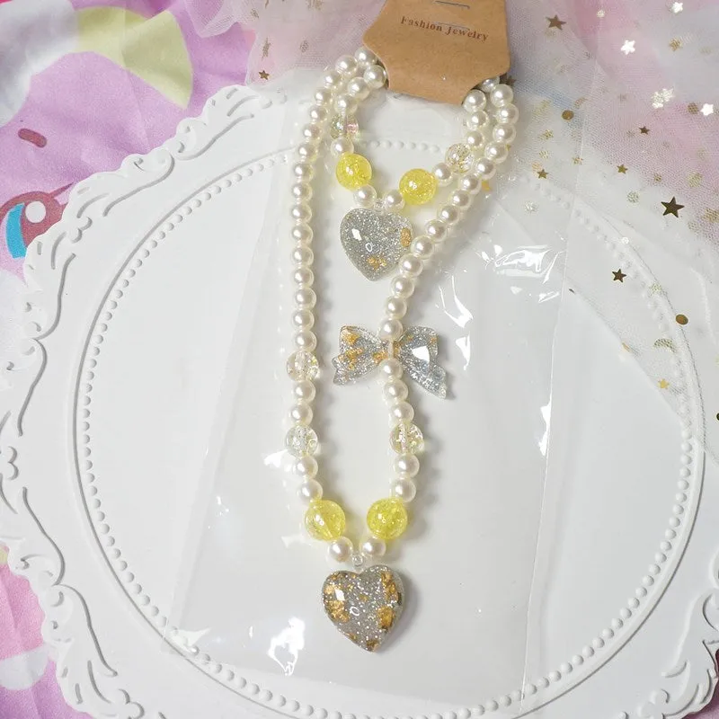 Harajuku Lolita Pearl Necklace   Bracelet PL51417