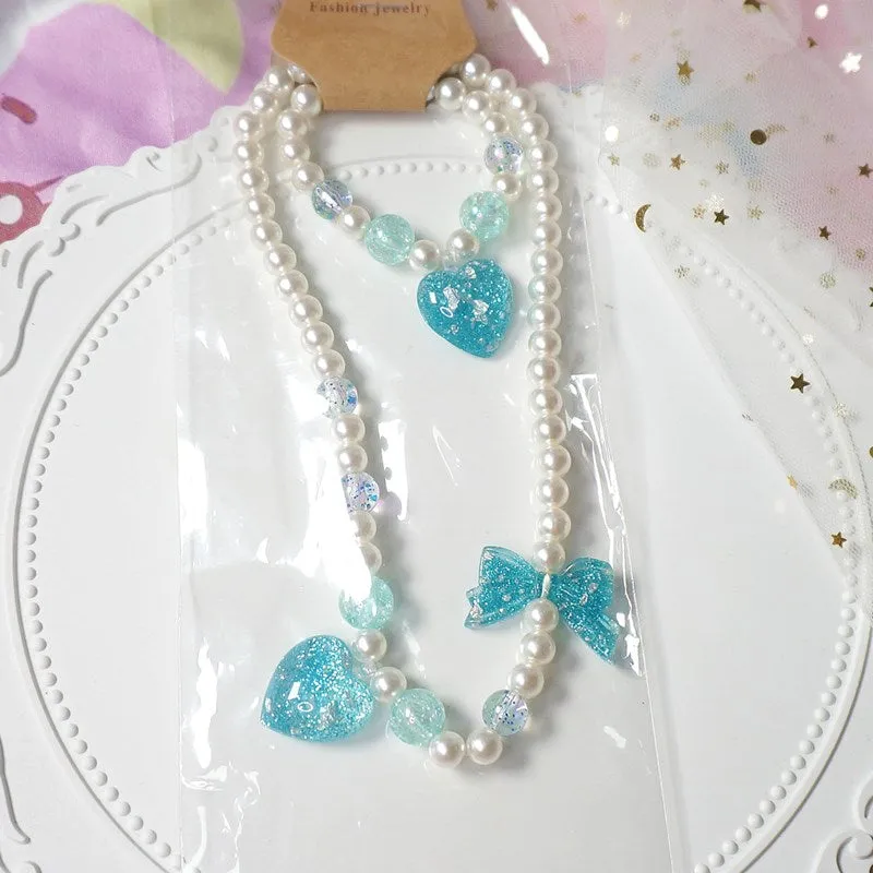 Harajuku Lolita Pearl Necklace   Bracelet PL51417