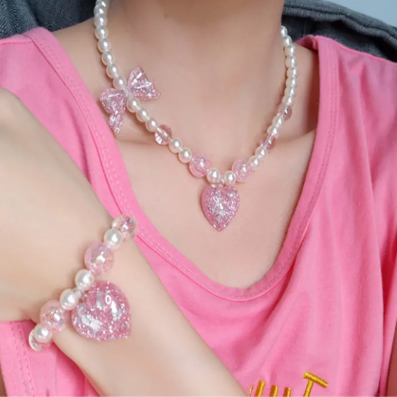 Harajuku Lolita Pearl Necklace   Bracelet PL51417