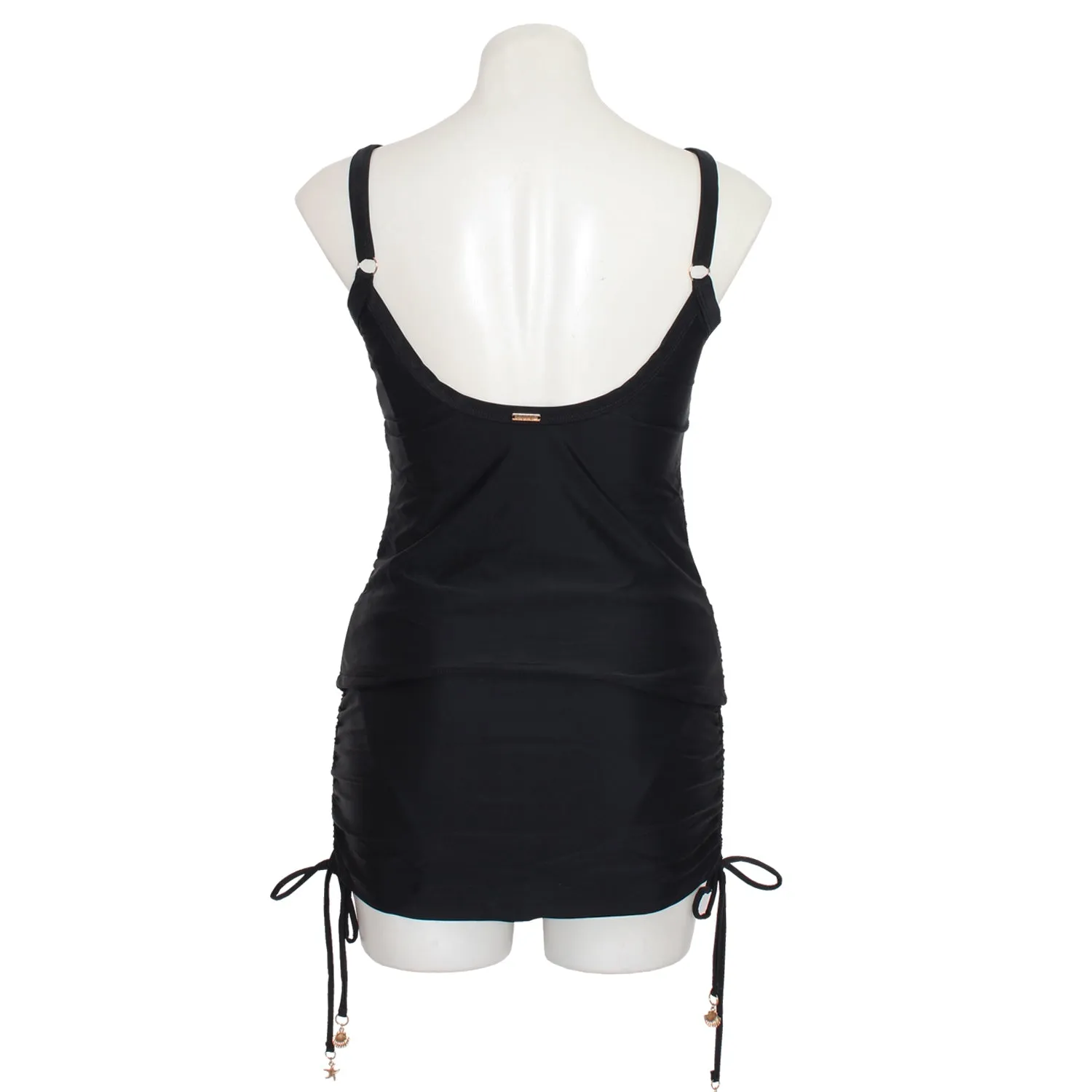 MS-NM183 - Wholesale Women's Cross-Front Skirtini in Black