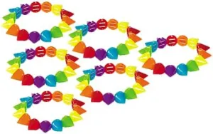 Rainbow Bracelet 12 Pk Party Favors for Teens Rainbow Party Supplies Goody Bag Stuffers Birthday Favors Rainbow Party Favors Unicorn Jewelry for Girls Bracelets for Girls Punk Jewelry