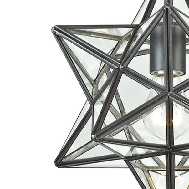 Star 1-Lght Pndnt W/Glss Small