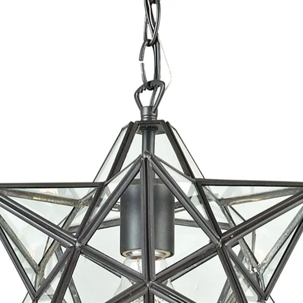 Star 1-Lght Pndnt W/Glss Small