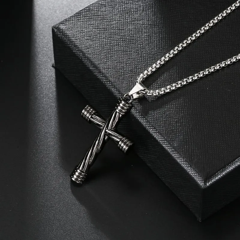 Titanium steel cross pendant
