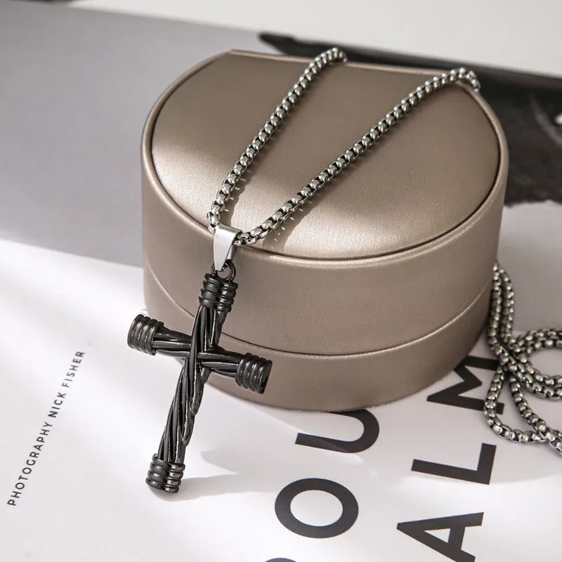 Titanium steel cross pendant