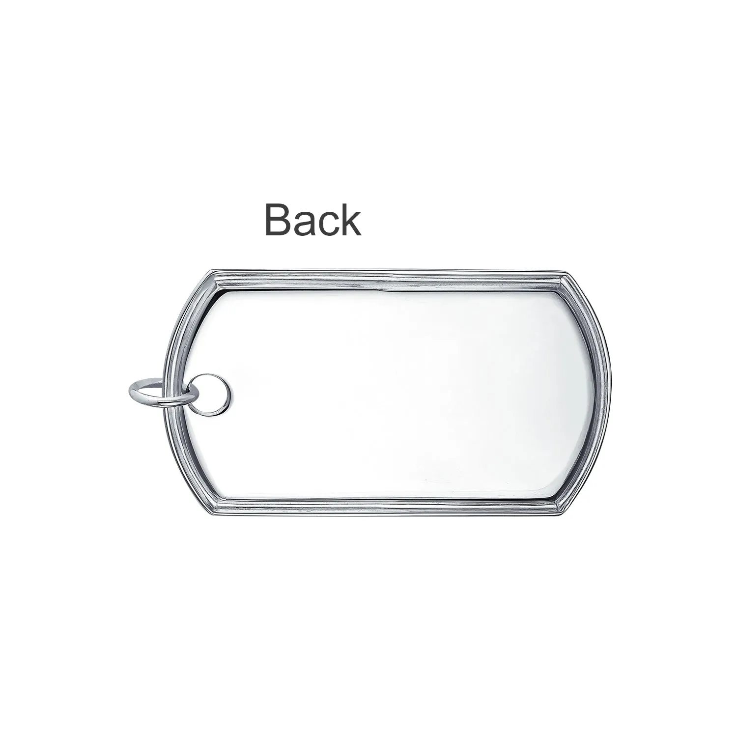 Traditional Men's Army Dog Tag Pendant Necklace Sterling Silver 18-24 Inch Chain
