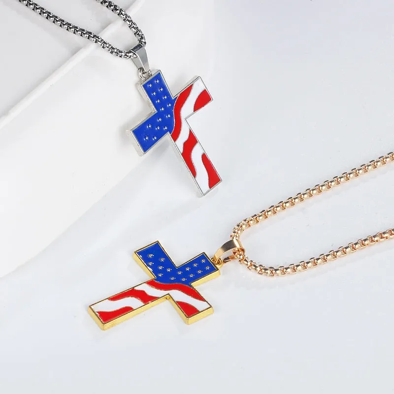 USA hip hop cross pendant